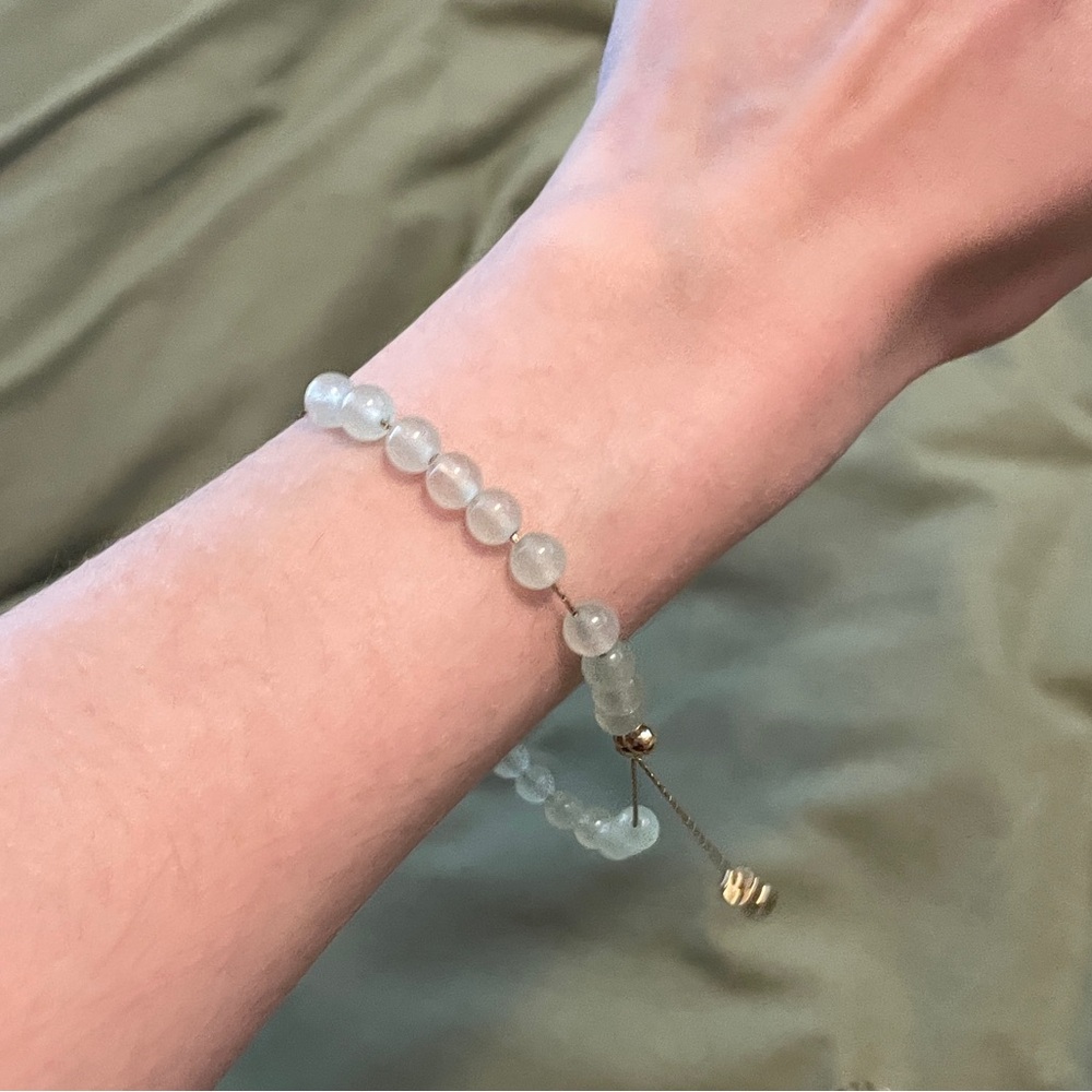 Frosted Bead Bracelet/Anklet - Picture 3 of 3